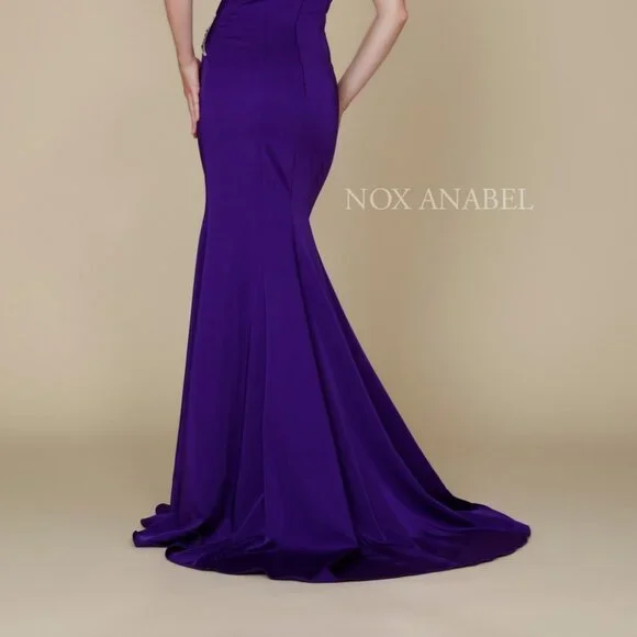 NEW PURPLEHalter Neck Sheath Shape Prom Dress NX8294